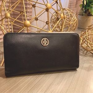 Tory Burch Wallet Black and Gold
